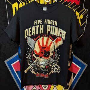 Five Finger Death Punch 5FDP Got Your Six 2016 Tour Black T-Shirt sz Medium